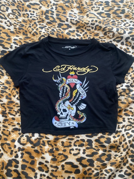 Ed Hardy Tops - Y2K Grunge Ed Hardy Crop Top